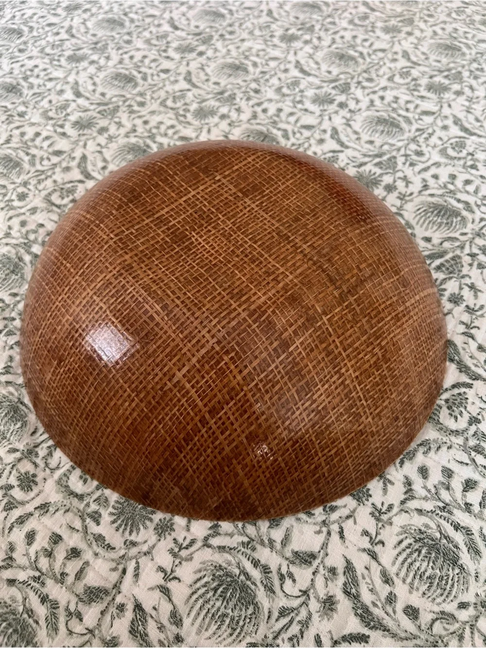 Vintage Mid Century Modern Abaca Grainware Raffiaware Salad Bowl